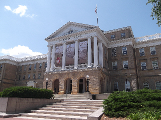 UW: Bascom Hall, main campus building, Madison, USA