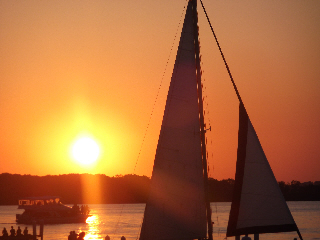 Sunset over Lake Mendota, UW, Madison, USA