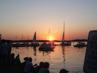 Sunset over Lake Mendota, UW, Madison, USA