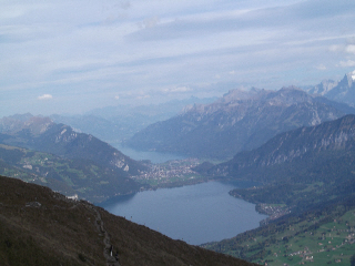 Lake Thun from the top of the Niesen