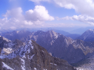 The Alps from Zugspitze (highest point in Germany!)